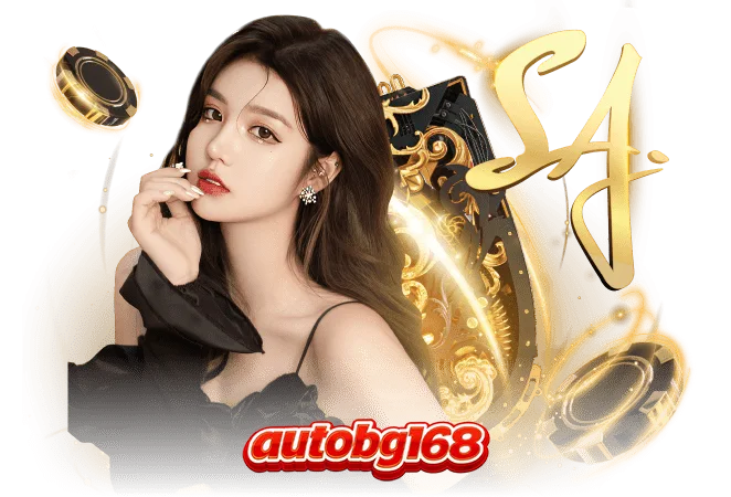 ภาพแบนเนอร์ AUTOBG168 คาสิโนเว็บตรง สล็อต บาคาร่า ดีไซน์หรูโทนทอง พร้อมไพ่ เหรียญ และองค์ประกอบคาสิโน รองรับมือถือ autobg168