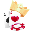ไอคอน VIP ของ autobg168 พร้อมไพ่และชิปคาสิโน แสดงถึงสิทธิพิเศษระดับ VIP และรางวัลสำหรับสมาชิกพรีเมียม